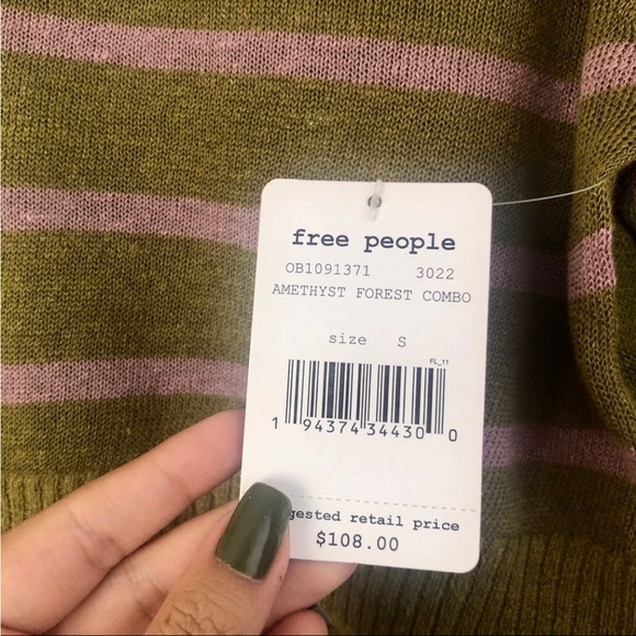 Free people amethyst forest combo sweater purple and green - Picture 6 of 6